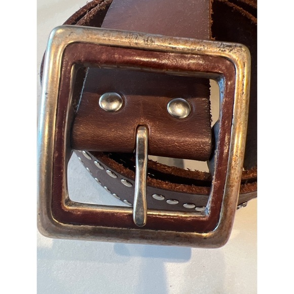 Linea Pelle Leather Studded Belt - Picture 3 of 12
